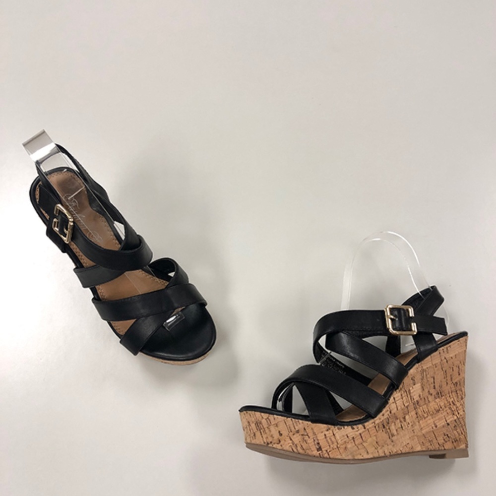 Wedge Sandals from Fashion Focus - Super-32 Black